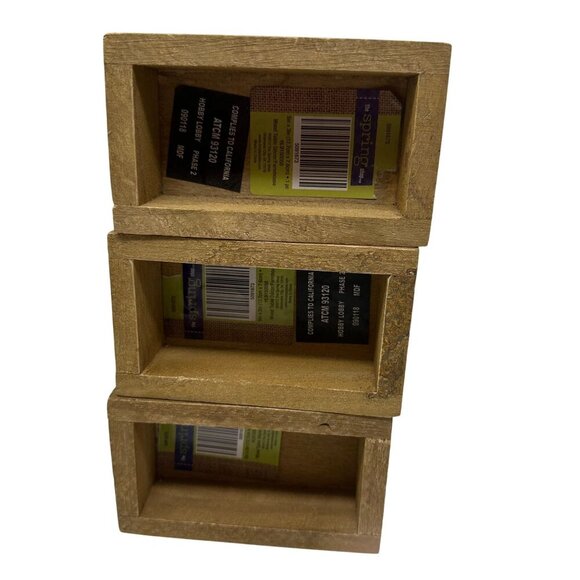 Rustic Wooden Block Signs 5in Farmhouse Primitive Tabletop Decor Accent Neutral - Picture 8 of 10